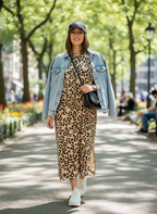 Vestido Midi Leopard Print com Nó - ANIMALE / G