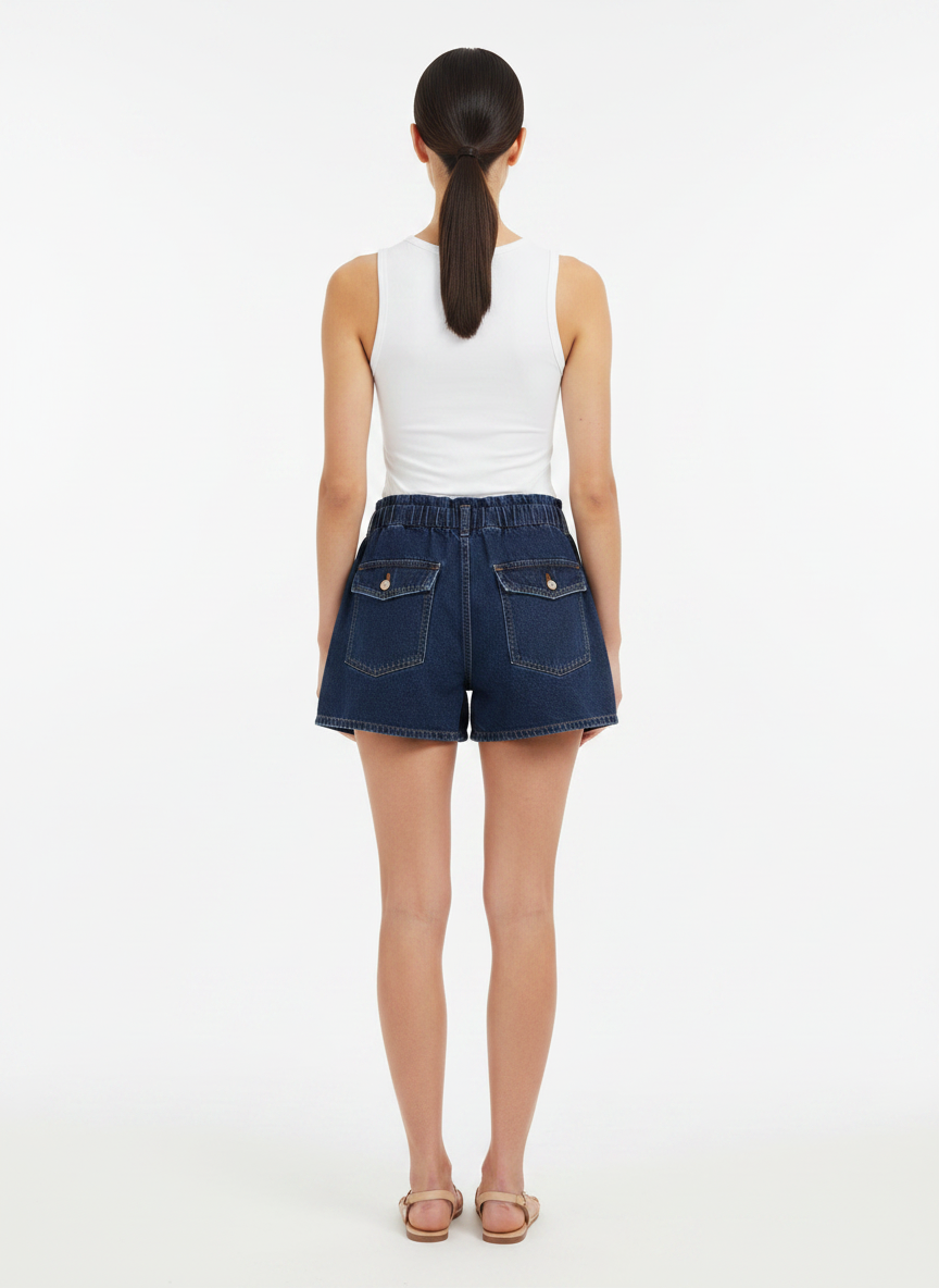 Shorts Jeans Feminino Cintura Elástica - FARM / 38