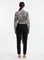 Blusa Transpassada Estampa Abstrata - Caos / 38