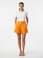 Shorts Cintura Alta com Pregas Laranja - All’s/P