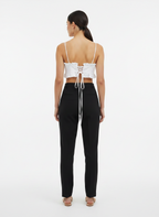 Blusa Cropped Bustiê Franzido Algodão - 3 / P