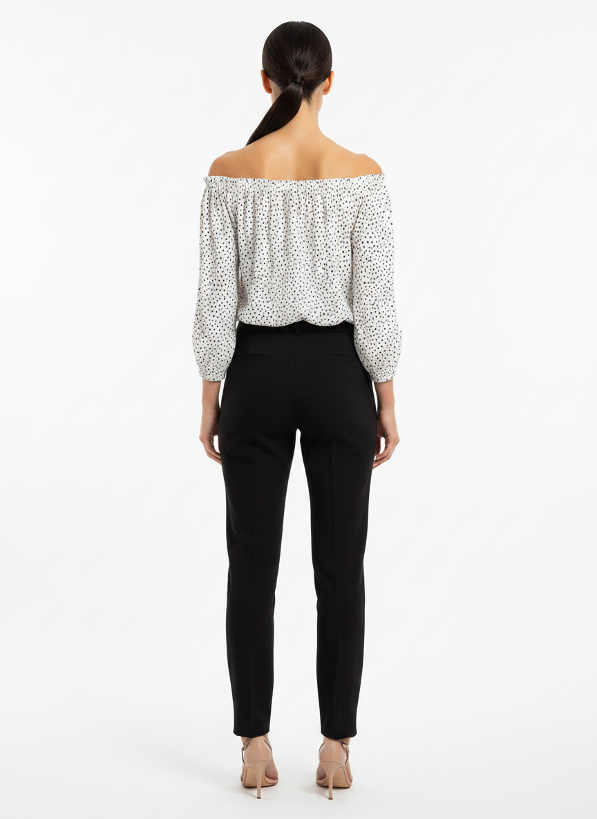 Blusa Off-Shoulder Poá - SEM MARCA / P