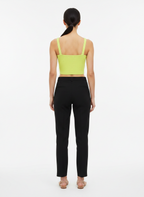 Cropped tricot canelado transpassado verde limão - SKUNK | M