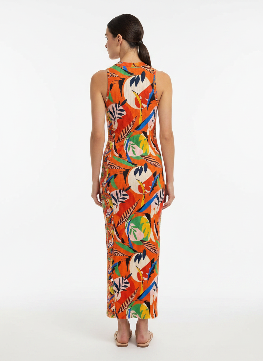 Vestido Midi Malha Ribana - COLCCI / U