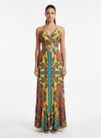 Conjunto Maxi Estampado Halter Neck Boho Chic - DRESS TO / P