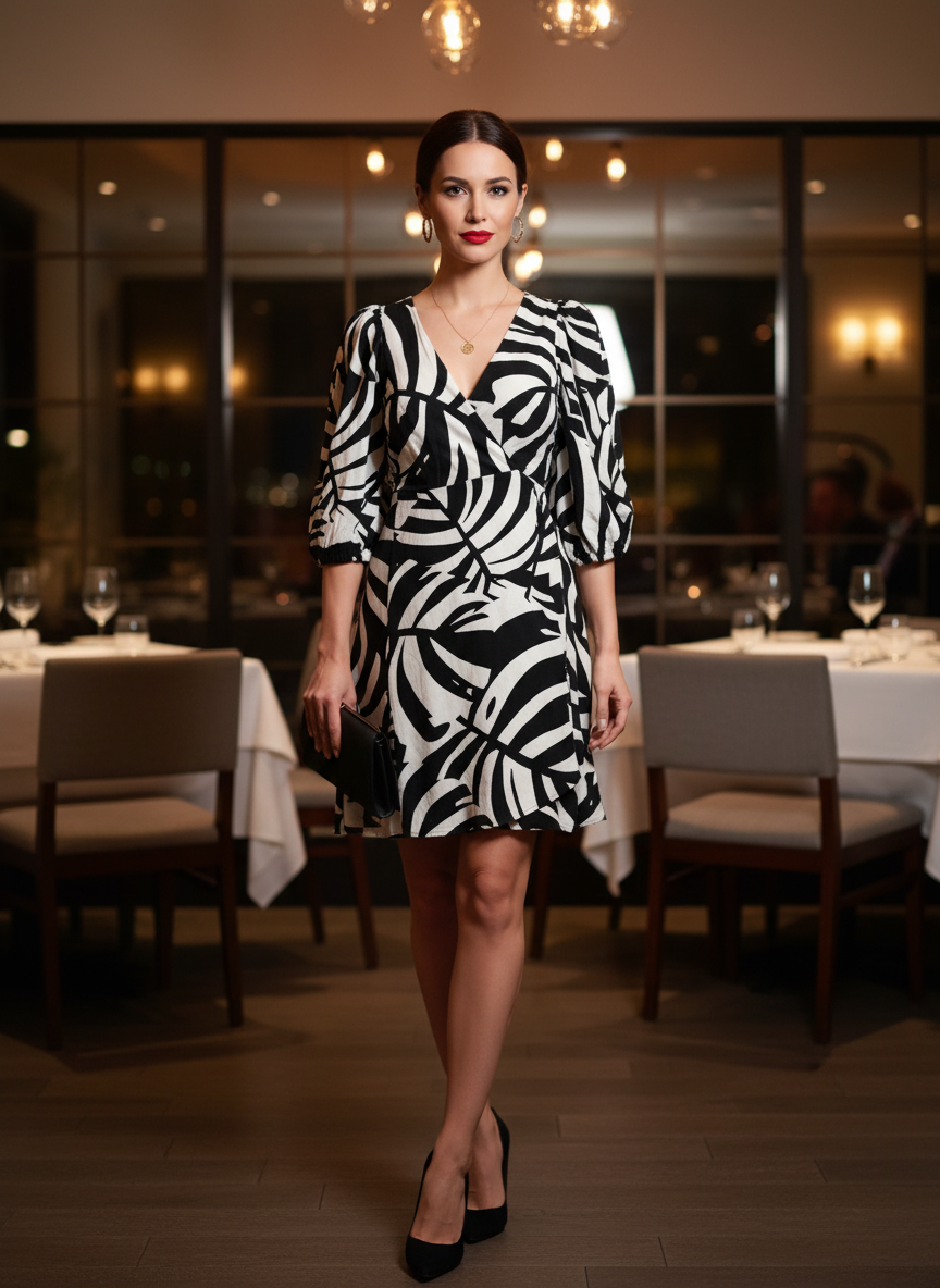 Vestido Envelope Estampa Folhas Tropical - FARM / P