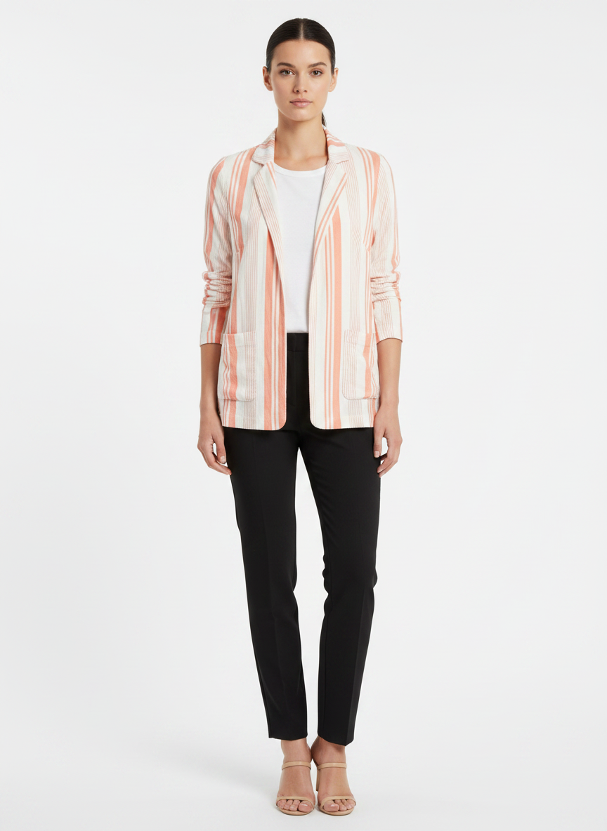 Blazer Listrado Leve Linho - DRESS TO / PP