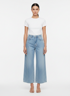Calça Jeans Wide Leg Lavagem Clara - FARM / 38