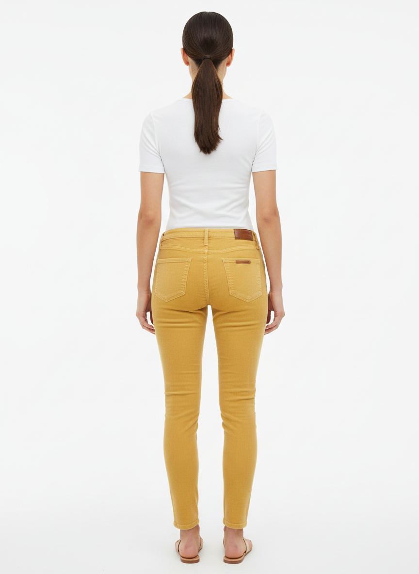 Calça Skinny Veludo Amarelo - Canal/36