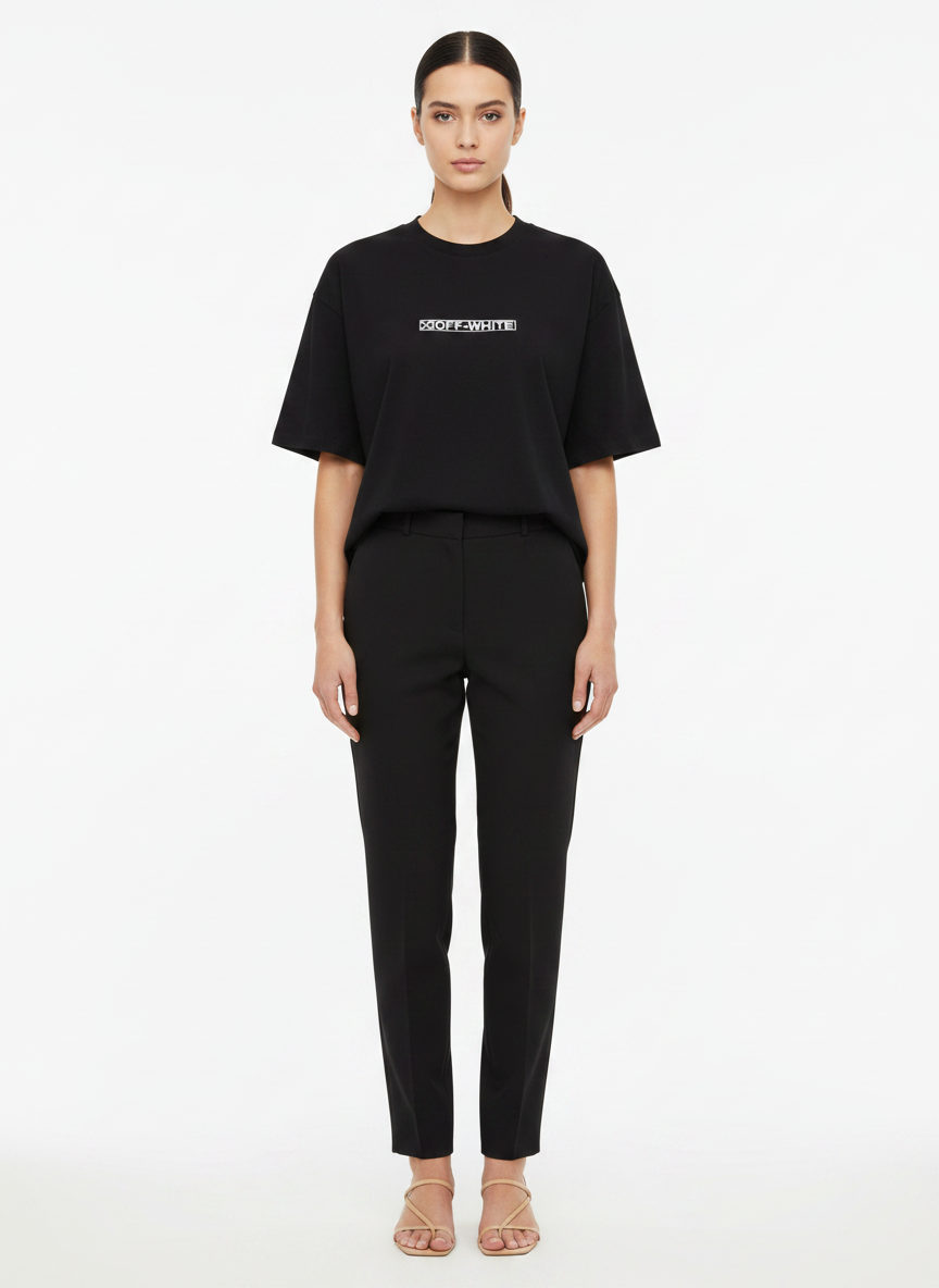 Camiseta de Algodão Oversized - OFFWHITE / G