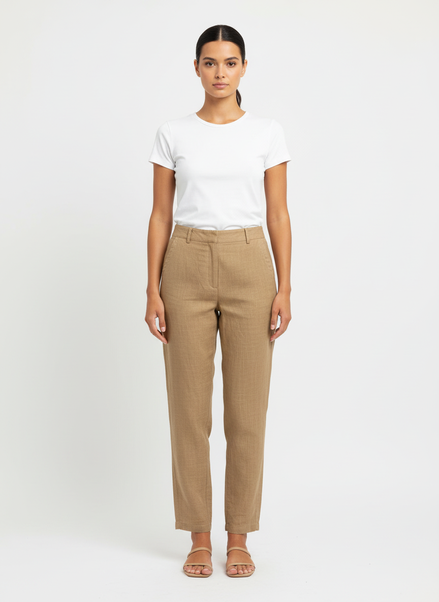 Calça alfaiataria algodão - SEM MARCA | P