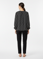 Blusa Estampada Poá Gola Franzida - ANIMALE / U