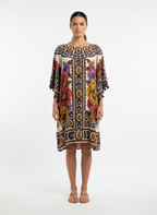 Vestido Fluido Estilo Kaftan Floral - Farm/P