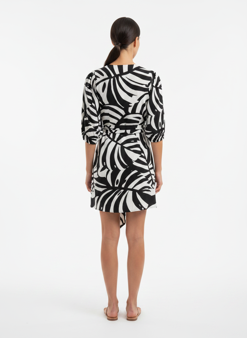 Vestido Envelope Estampa Folhas Tropical - FARM / P