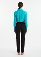 Blusa Social Fluida Turquesa - MANIE / P