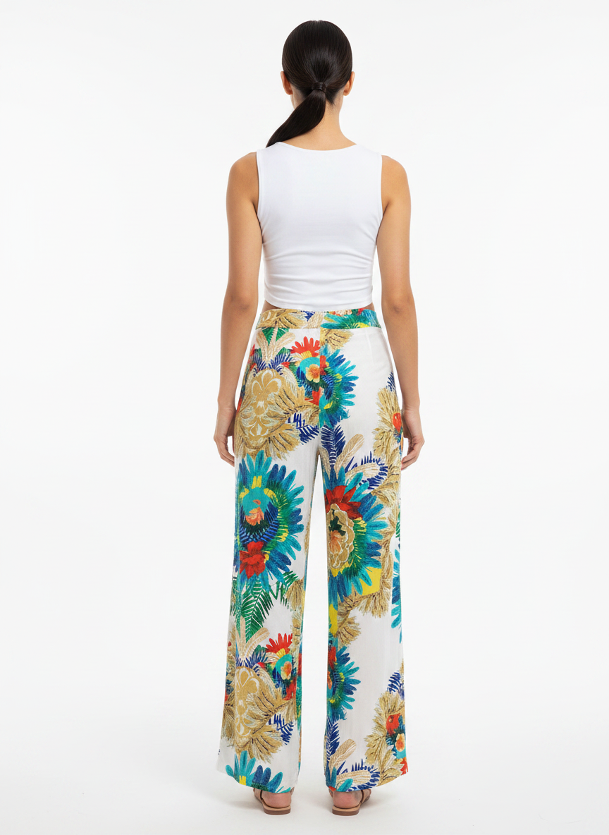Saia Longa Estampada Tropical Fluida - DRESS TO / P