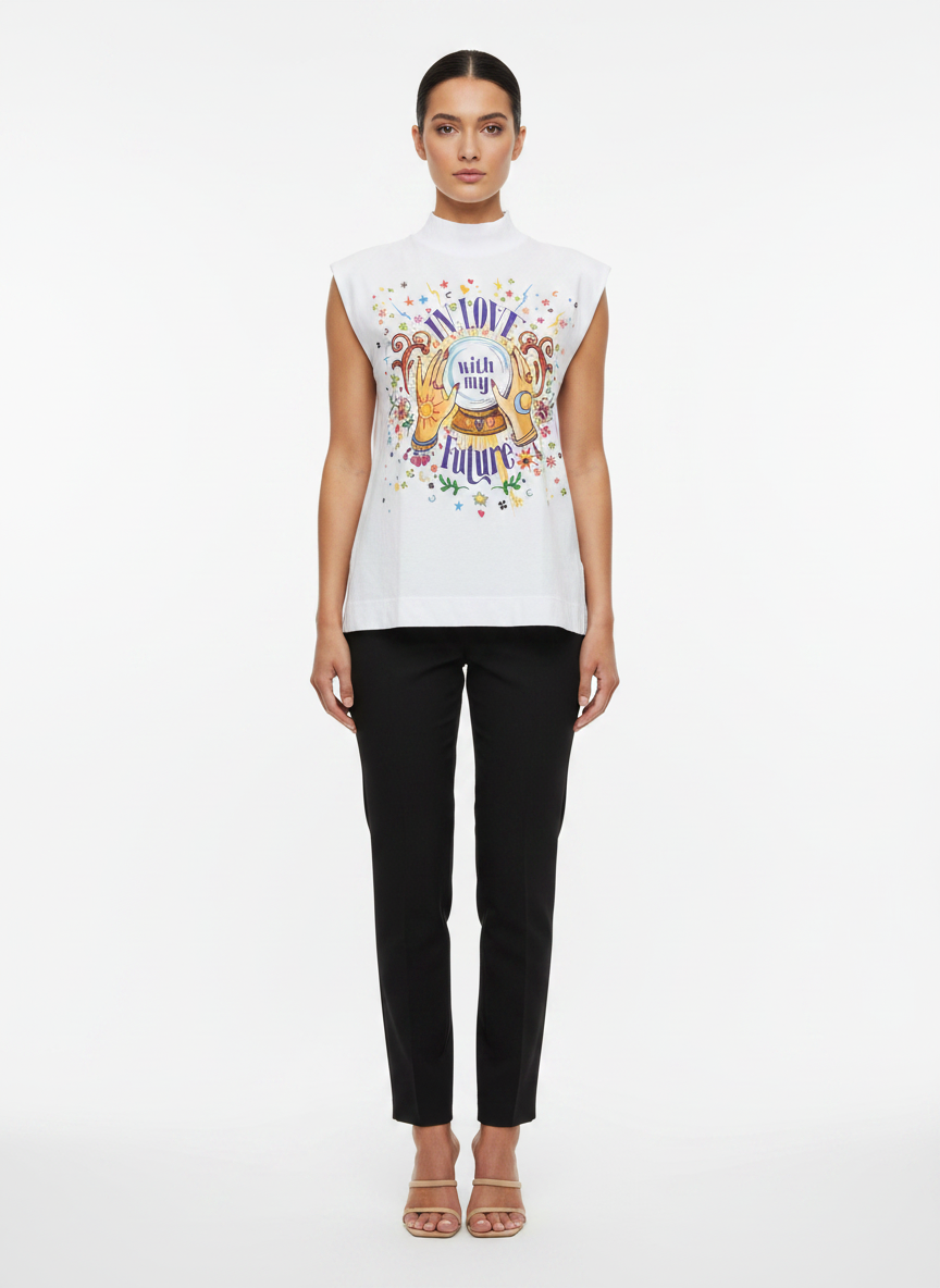 Camiseta estampa colorida mística branca - SKAZI | P