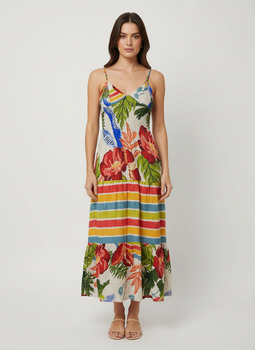 Vestido Midi Estampado