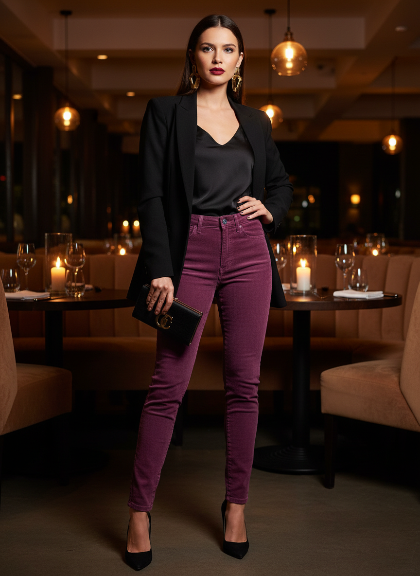 Calça Skinny Corduroy Magenta - DRESS TO / 34