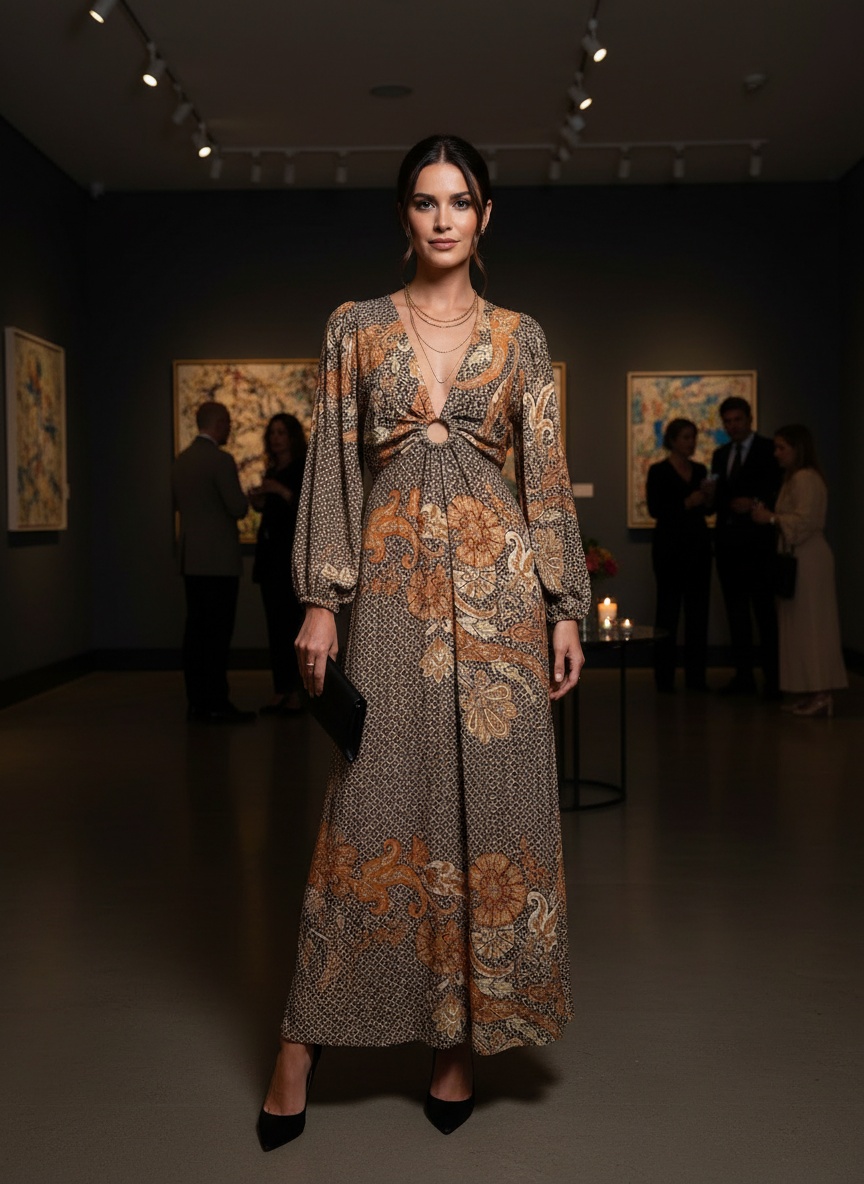 Vestido Maxi Estampado - MARIA FILÓ / PP