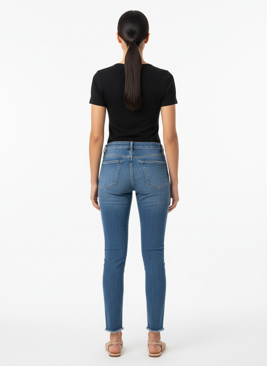 Calça Jeans Slim Fit Barra Desfiada - Canal