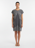 Vestido Curto de Malha com Estampa Abstrata - DRESS TO / P