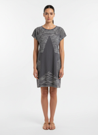 Vestido Curto de Malha com Estampa Abstrata - DRESS TO / P