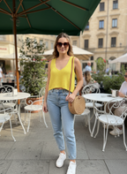 Blusa Tricô Amarelo V-Neck Cropped - DRESS TO / P