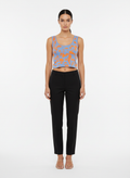 Cropped alça tricot ponto atoalhado mix cores - ANIMALE JEANS | P
