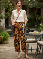 Calça Pantacourt Estampada Tropical - FARM / M