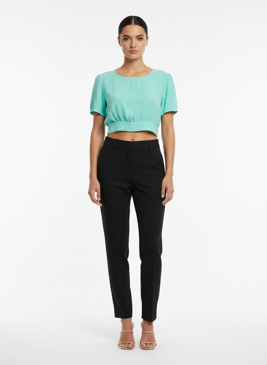 Blusa Cropped Mint Texturizada - LIZ DE LIZ / M