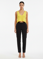 Blusa Tricô Amarelo V-Neck Cropped - DRESS TO / P