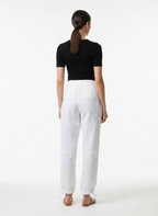 Calça Wide Leg Branca com Detalhes Ajustáveis - LEE LOO / 40
