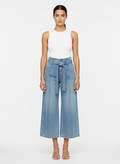 Calça jeans wide leg cinto com fivela - SACADA | 38
