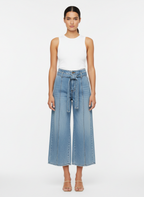 Calça jeans wide leg cinto com fivela - SACADA | 38