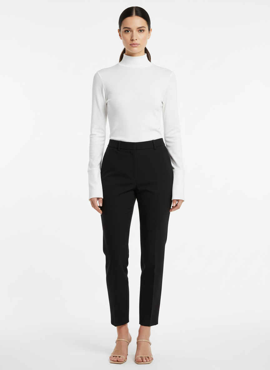 Blusa Gola Alta com Detalhe V Manga Longa - Animale / M