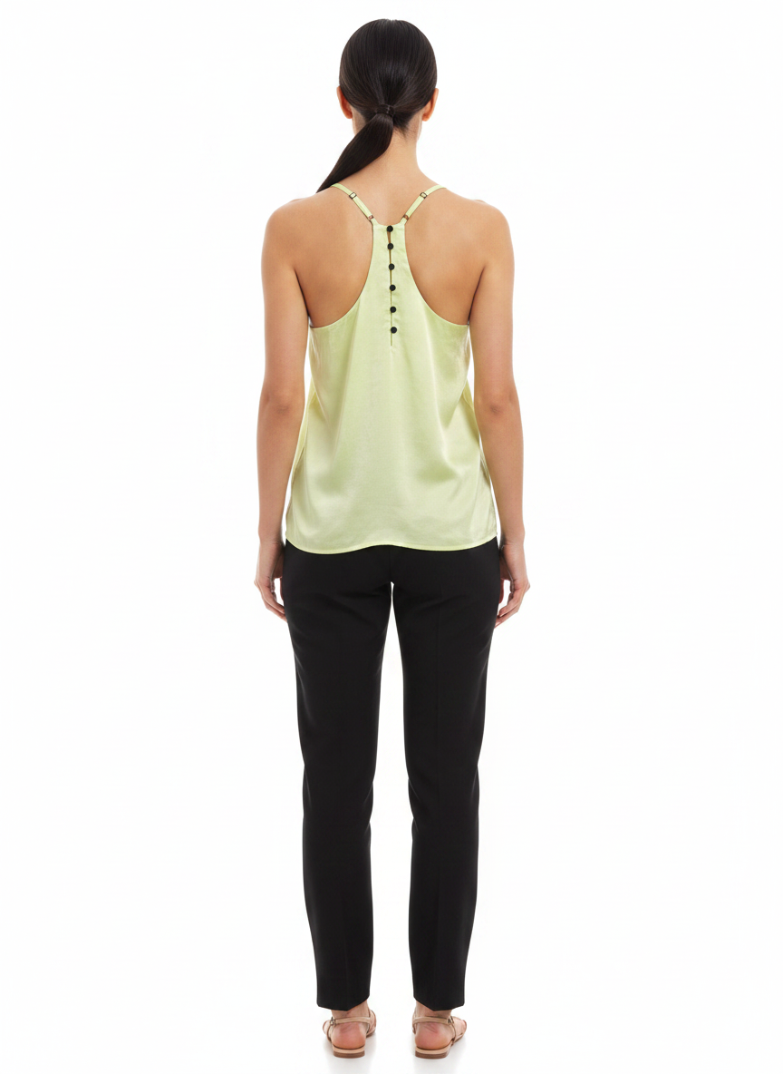 Blusa Halter Neck Cetim Brilho - Skunk / 38