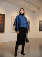 Casaco Poncho Jeans Assimétrico - COLCCI / PP