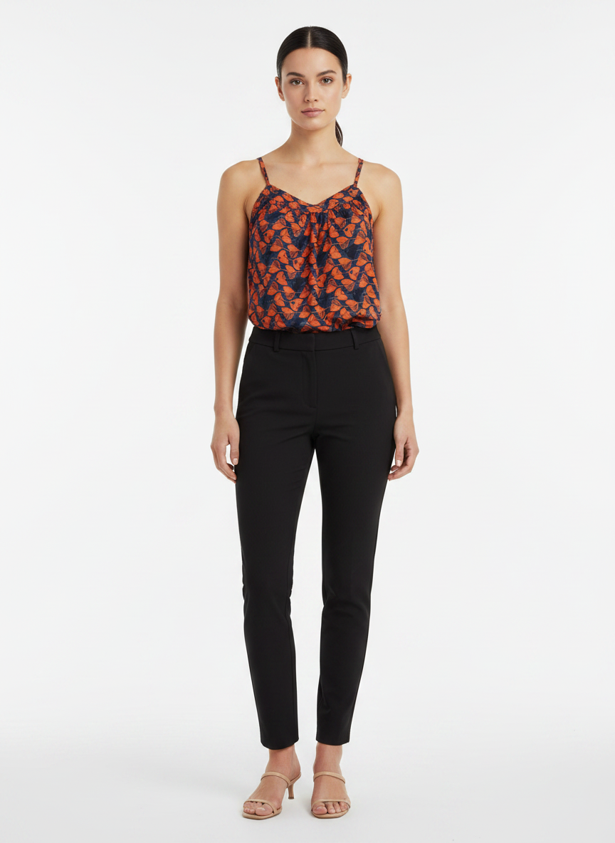 Blusa Alças Finas Estampa Abstrata - Canal / P