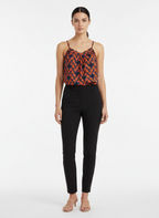 Blusa Alças Finas Estampa Abstrata - Canal / P