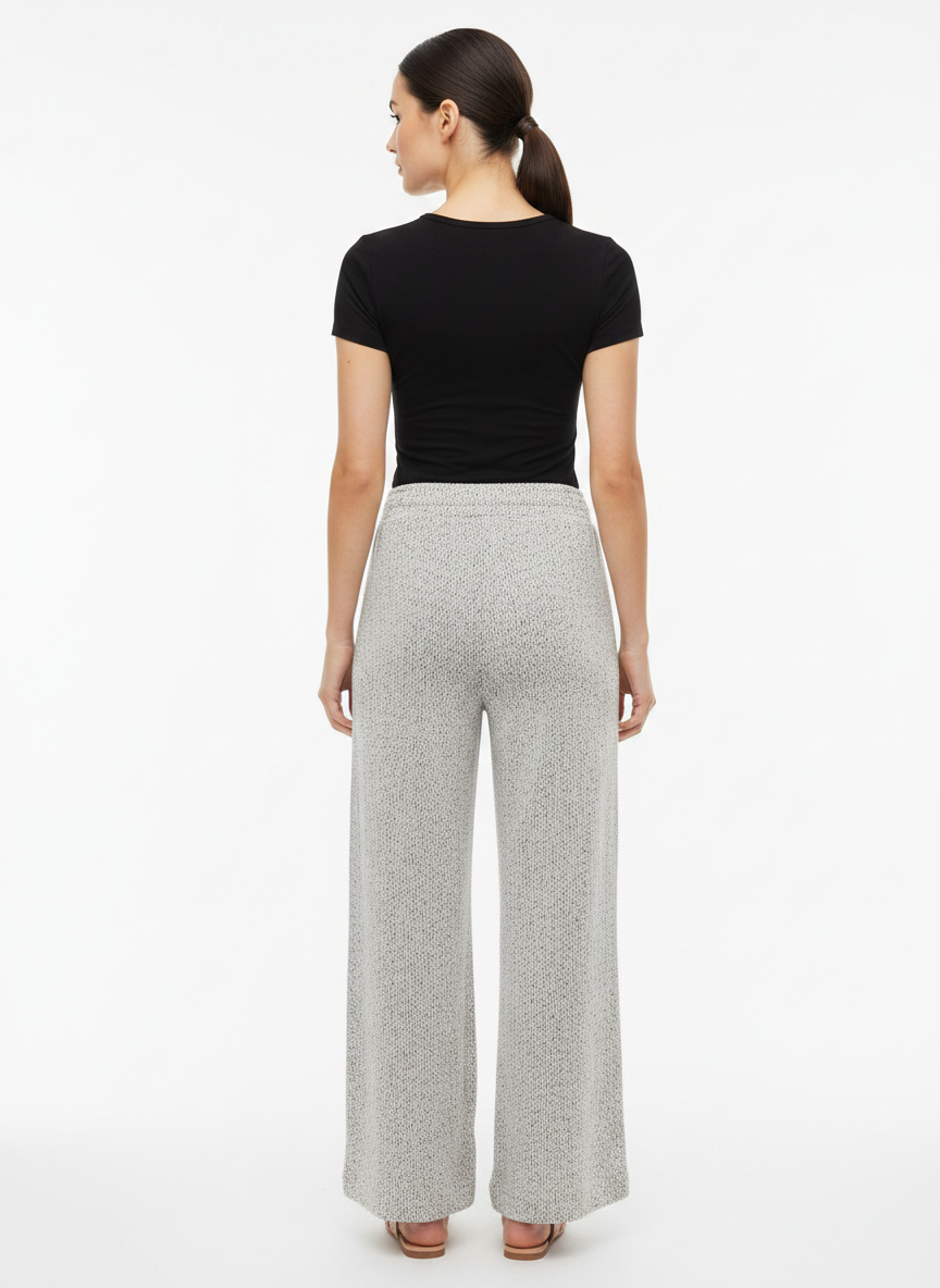 Calça Wide Leg Knit Texturizada - DZARM / P