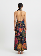 Vestido Halterneck Estampado - FARM / P