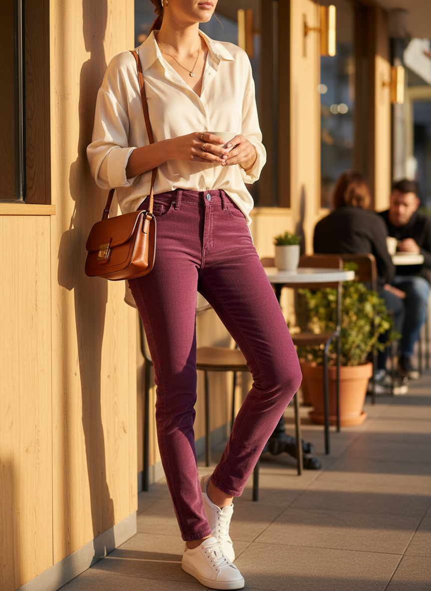 Calça Skinny Corduroy Magenta - DRESS TO / 34
