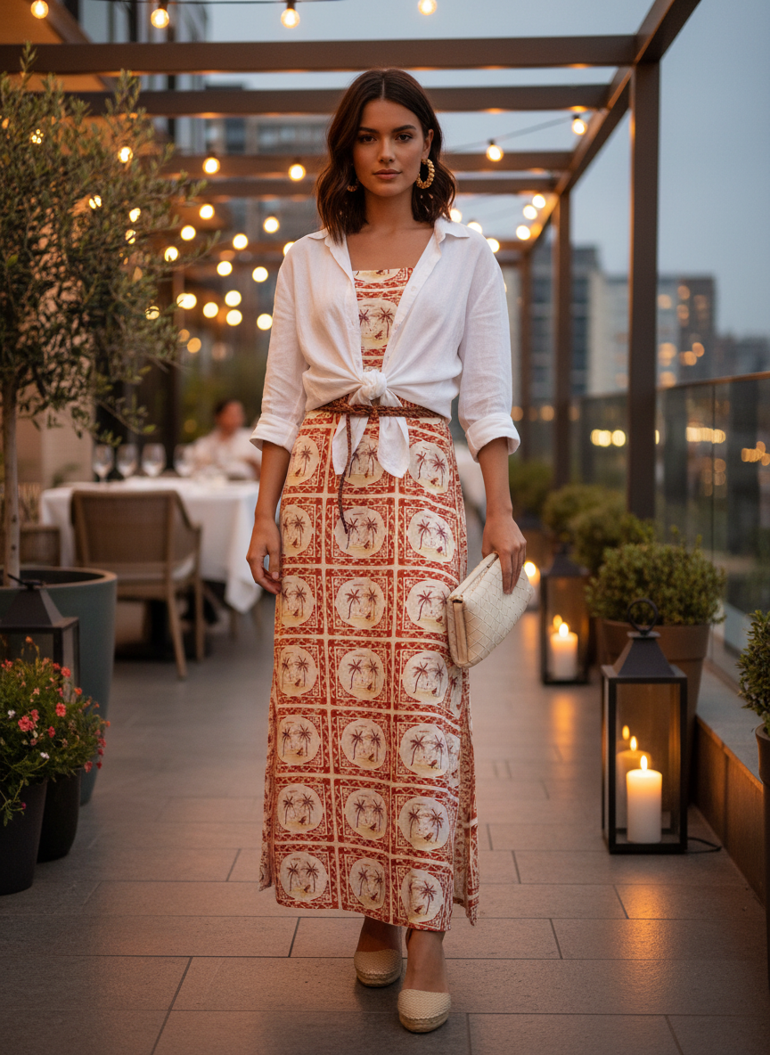 Vestido Maxi Viscose - FARM / PP