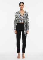 Blusa Transpassada Estampa Abstrata - Caos / 38