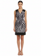 Vestido Zebra Curto com Bordados - AMBICIONE / M