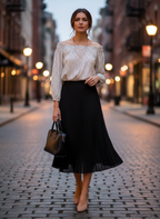 Blusa Off-Shoulder Poá - SEM MARCA / P
