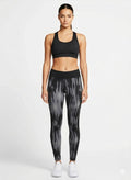 Calça Legging Esportiva Tie-Dye Cinza e Preta - Nike/M